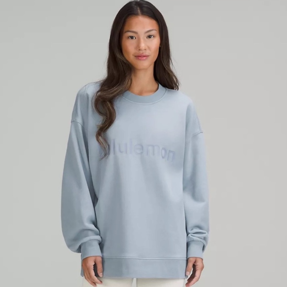 Lululemon Perfectly Oversized Crew Graphic Chambray